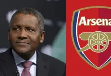 WHY I DECIDED AGAINST BUYING ARSENAL FOOTBALL CLUB – NIGERIAN BILLIONAIRE, DANGOTE