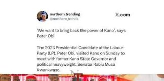 PETER OBI NAMES KWANKWASO AS RUNNING MATE AFTER HIS CONFIRMATION AS NEC PRESIDENTIAL CANDIDATE