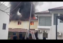SECTION OF FEDERAL MEDICAL CENTRE, JABI ABUJA ON FIRE, SEE VIDEO