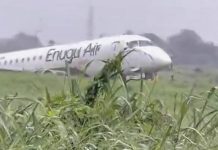 ENUGU AIRLINES PLANE THAT VEERED OFF RUNWAY DECLARED ‘BEYOND ECONOMIC REPAIR’ AFTER ACCIDENT