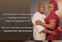 LADY CRIES OUT AFTER DISCOVERING THAT HER 70-YR OLD FATHER IS MARRYING HIS 35-YR OLD SIDE CHICK ON FACEBOOK