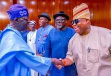 TINUBU, ADELEKE IN CLOSED DOOR MEETING AFTER RECENT GUBER ELECTION VICTORY