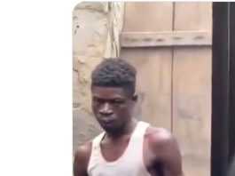 WATCH THE MOMENT A CORNERED THIEF STOOD UP TO HIS ASSAILANTS WITH KNIFE AND MACHETE IN LAGOS